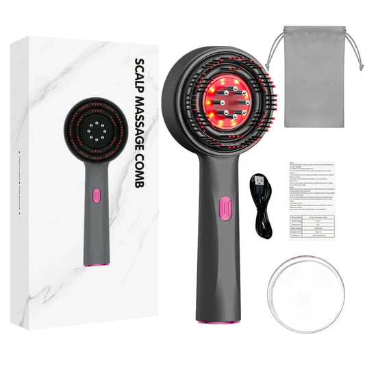 Electric Vibration Scalp Massager & Hair Growth Brush