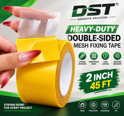 Super Strong Double Sided Adhesive Tape, Ultra Thin Waterproof Heavy Duty Transparent Traceless Grid Carpet Tape