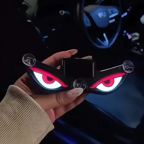 Solar LED Devil Eye Car Light – Dynamic Rear Window Neon Light