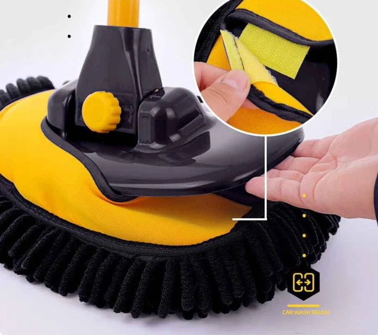 Curved Car Cleaning Brush with Telescopic Handle