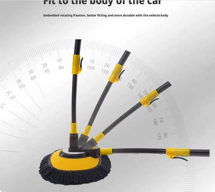Curved Car Cleaning Brush with Telescopic Handle