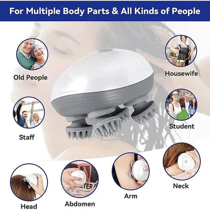 Electric Scalp & Body Massager – Stress Relief for Head, Neck & Shoulders