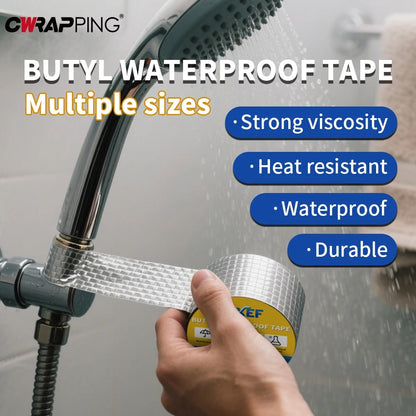 2PC Super Sticky Aluminum Foil Butyl Waterproof Tape – Leak Repair & Sealant Tape